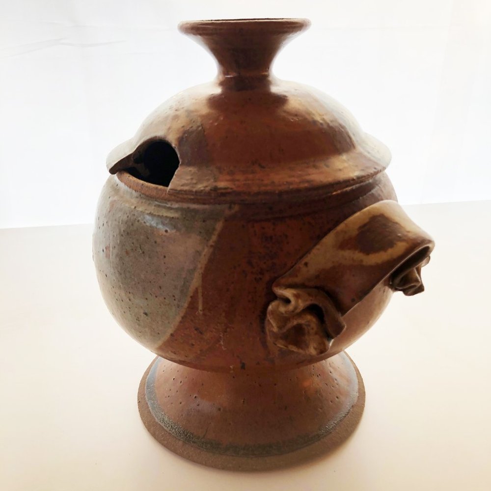 VINTAGE 70s STUDIO POTTERY LARGE SOUP TUREEN MCM - Picture 3 of 10